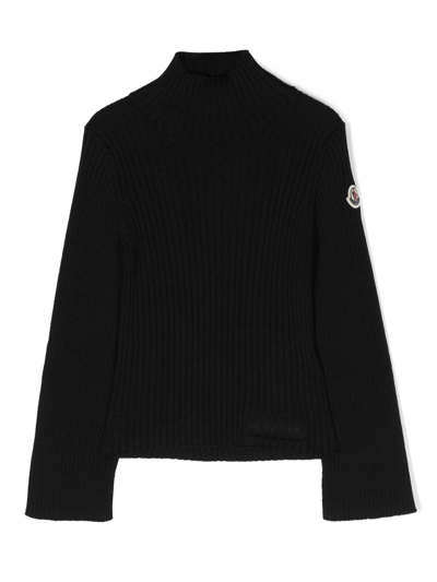 Shop Moncler New Maya Sweaters Black