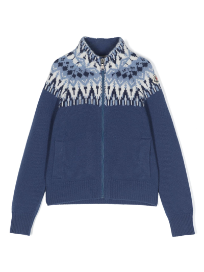 Shop Moncler New Maya Sweaters Blue