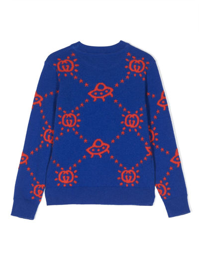 Shop Gucci Kids Sweaters Blue