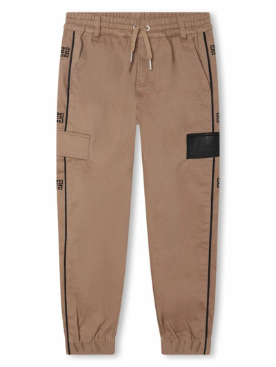 Shop Givenchy Kids Trousers Beige
