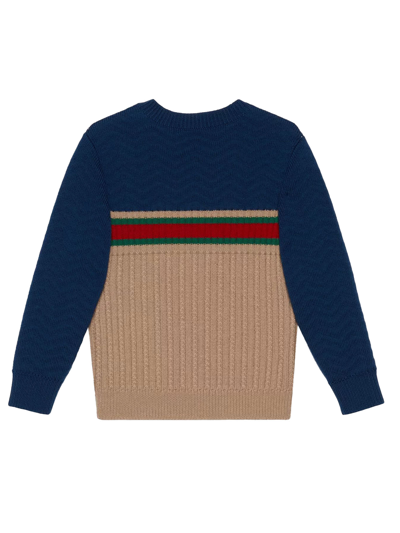 Shop Gucci Kids Sweaters Blue