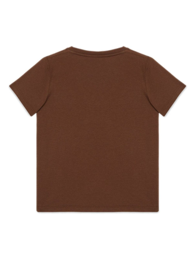Shop Gucci Kids T-shirts And Polos Brown