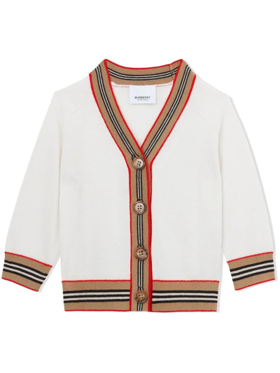 Shop Burberry Kids Sweaters White