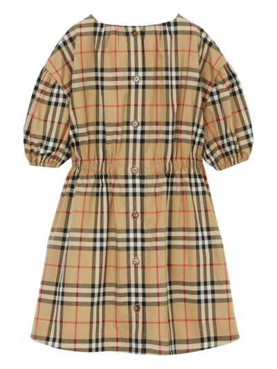 Shop Burberry Kids Dresses Beige