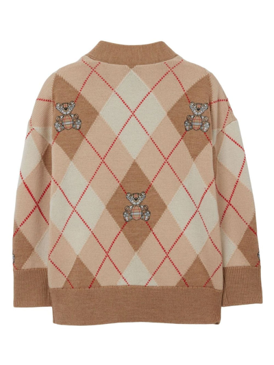 Shop Burberry Kids Sweaters Beige