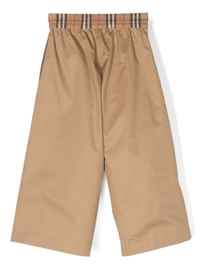 Shop Burberry Kids Trousers Beige