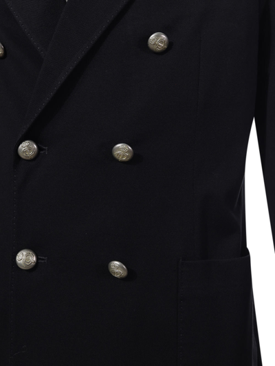 Shop Circolo 1901 Circolo Double-breasted Jacket In Black