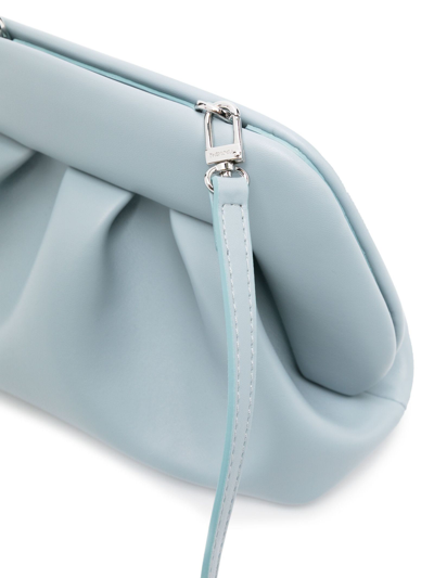 Shop Themoirè Bios Faux-leather Clutch Bag In Blue