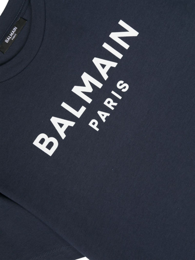 Shop Balmain T-shirts And Polos Blue