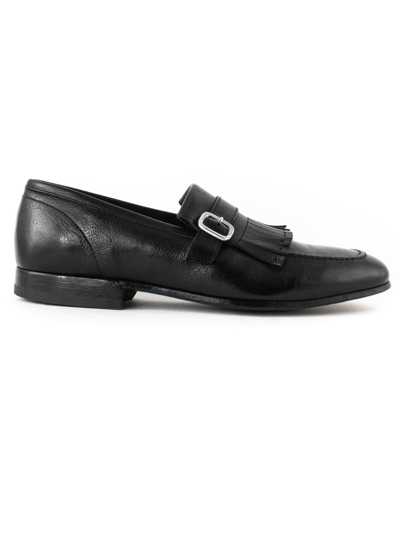 Shop Green George Black Leather Loafer