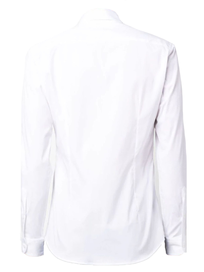 Shop Fay White Stretch-cotton Shirt