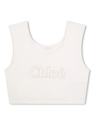 Shop Chloé Chloè Kids Top White