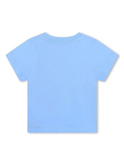 Shop Kenzo Kids T-shirts And Polos Clear Blue