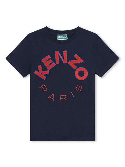 Shop Kenzo Kids T-shirts And Polos Blue