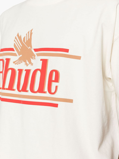 Shop Rhude T-shirts And Polos White