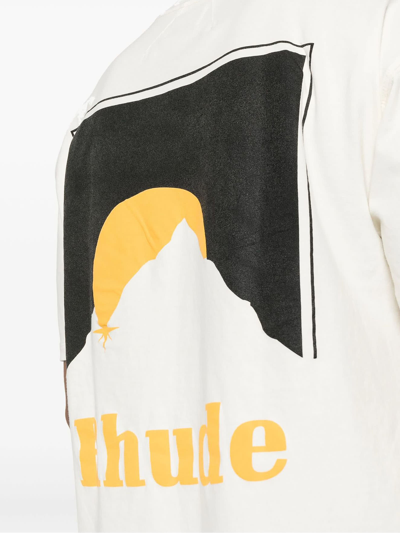 Shop Rhude T-shirts And Polos White