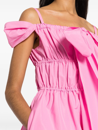 Shop Patou Rose Pink Faille Midi Dress
