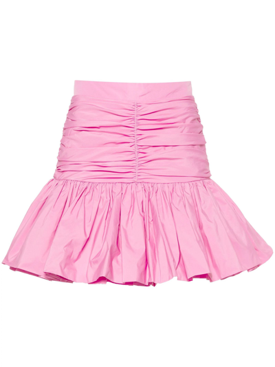 Shop Patou Pink Recycled Polyester Faille Skirt