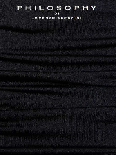 Shop Philosophy Di Lorenzo Serafini Black Ruched Mini Skirt