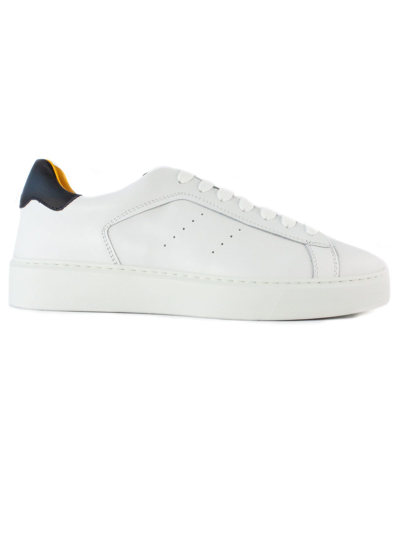 Shop Doucal's White Leather Sneaker