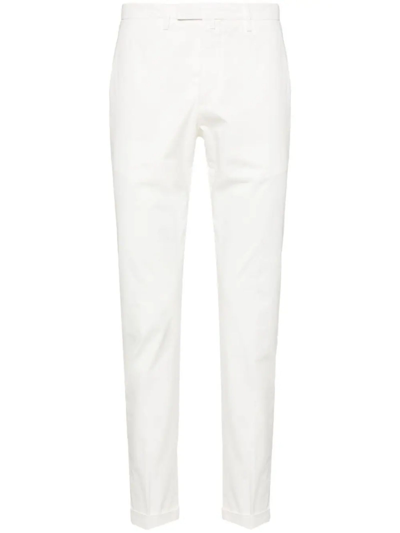Shop Briglia 1949 White Stretch-cotton Trousers