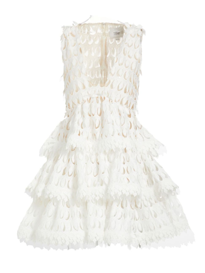 Shop Aknvas Women's Harper Cut-out Tiered Minidress In White
