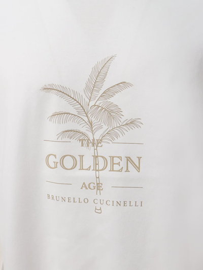 Shop Brunello Cucinelli T-shirt  In White