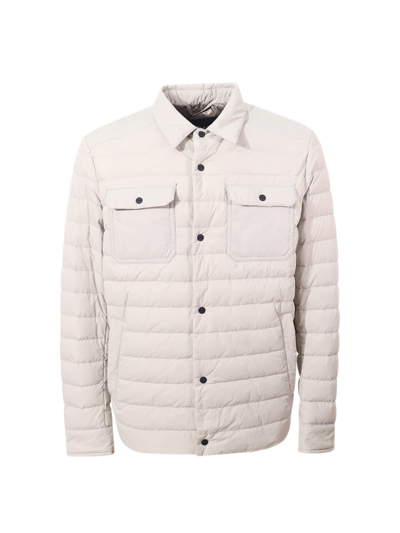 Shop Herno Shirt Style Jacket In Natural
