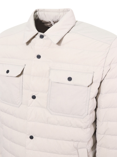 Shop Herno Shirt Style Jacket In Natural