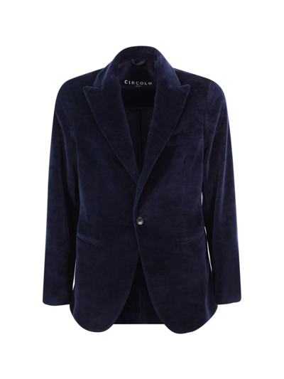 Shop Circolo 1901 Single-breasted Jacket Circolo In Blue
