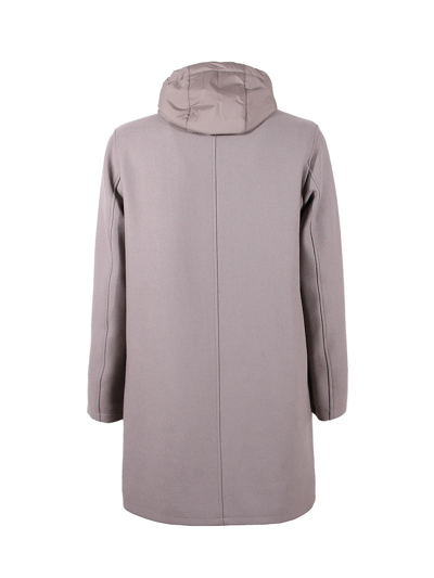 Shop Herno Single Breasted Coat In Dove Grey