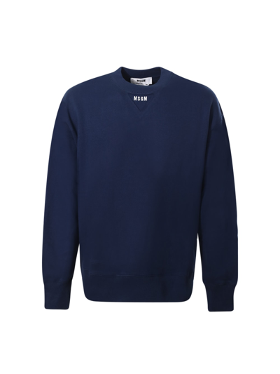 Shop Msgm Sweatshirt In Blue