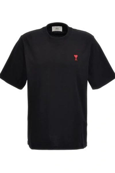 Shop Ami Alexandre Mattiussi Black Cotton T-shirt