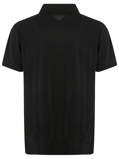 Shop Ralph Lauren Black Cotton Blend Polo Shirt