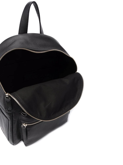 Shop Orciani Black Calf Leather Micron Backpack