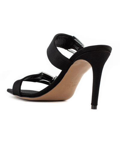 Shop Paris Texas Black Satin Ursula Mule