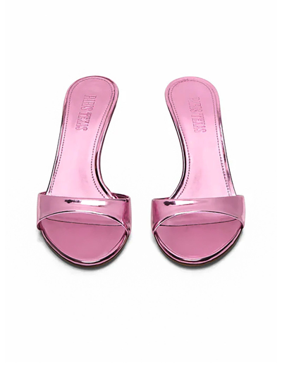 Shop Paris Texas Pink Mirrored Leather Lidia Mule