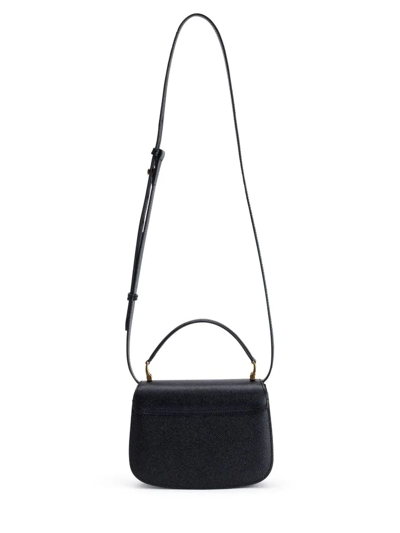 Shop Ami Alexandre Mattiussi Black Leather Shoulder Bag