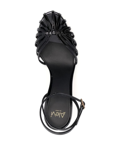 Shop Alevì Black Calf Leather Sandals
