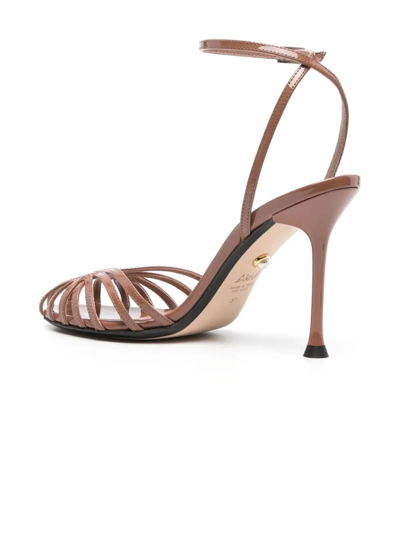 Shop Alevì Chocolate Brown Calf Leather Sandals
