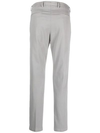 Shop Briglia 1949 Ash Grey Stretch-cotton Trousers