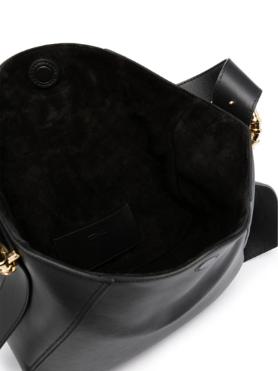 Shop Lanvin Black Leather Melodie Hobo Bag