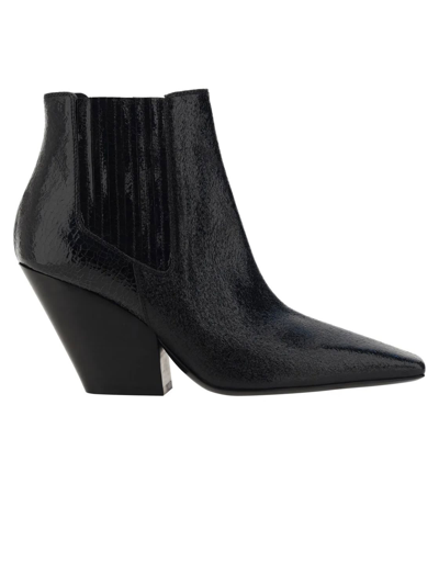 Shop Casadei Anastasia Calfskin Ankle Boots In Black