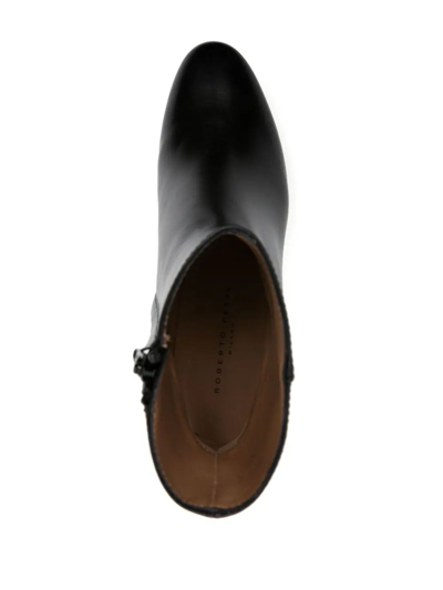 Shop Roberto Festa Black Sindra Calf Leather Platform Boots
