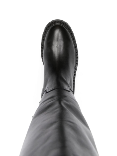 Shop Ash Black Calf Leather Galaxy Boots