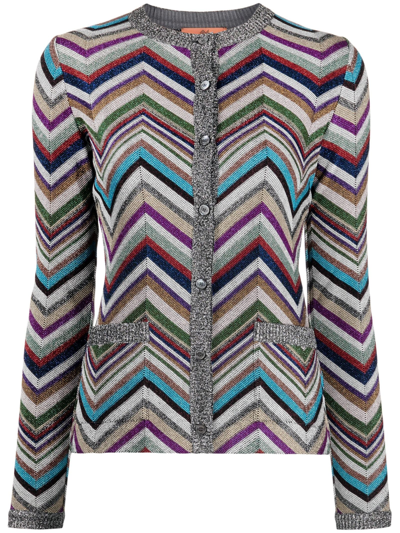 Shop Missoni Multicolour Wool Blend Cardigan