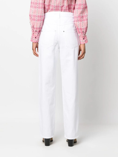 Shop Marant Etoile White Cotton Jeans