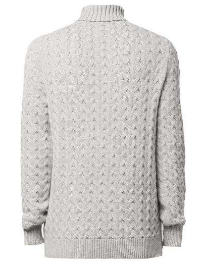 Shop Fedeli Grey Virgin Wool-cashmere Blend Jumper