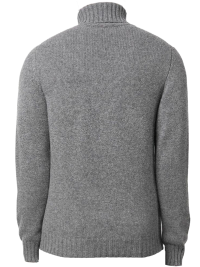 Shop Fedeli Grey Wool-cashmere Blend Jumper