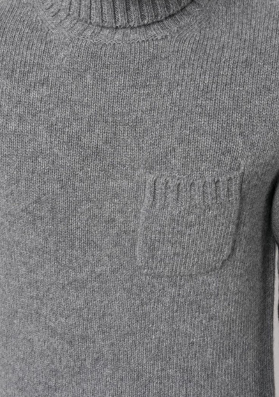 Shop Fedeli Grey Wool-cashmere Blend Jumper